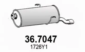 36.7047 ASSO Глушитель выхлопных газов конечный (фото 1)