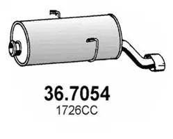 36.7054 ASSO Глушитель выхлопных газов конечный (фото 1)