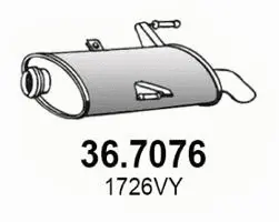 36.7076 ASSO Глушитель выхлопных газов конечный (фото 1)