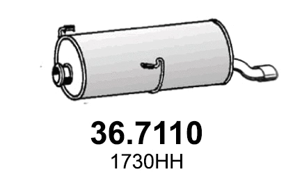 36.7110 ASSO Глушитель выхлопных газов конечный (фото 1)