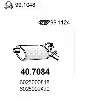 40.7084 ASSO Глушитель выхлопных газов конечный (фото 1)
