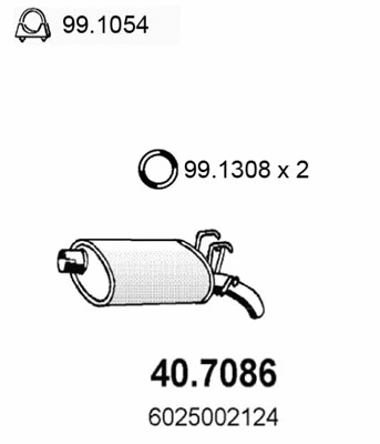 40.7086 ASSO Глушитель выхлопных газов конечный (фото 1)