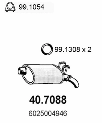 40.7088 ASSO Глушитель выхлопных газов конечный (фото 1)