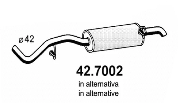 42.7002 ASSO Глушитель выхлопных газов конечный (фото 1)