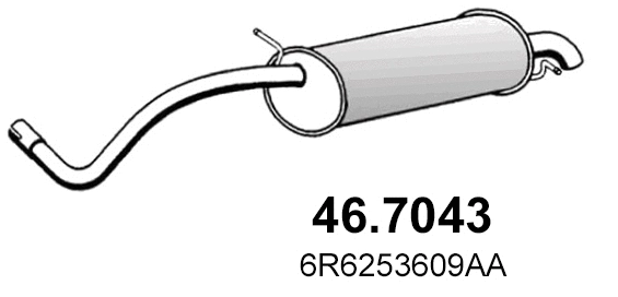 46.7043 ASSO Глушитель выхлопных газов конечный (фото 1)