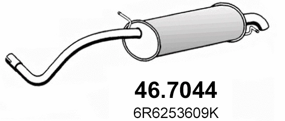 46.7044 ASSO Глушитель выхлопных газов конечный (фото 1)