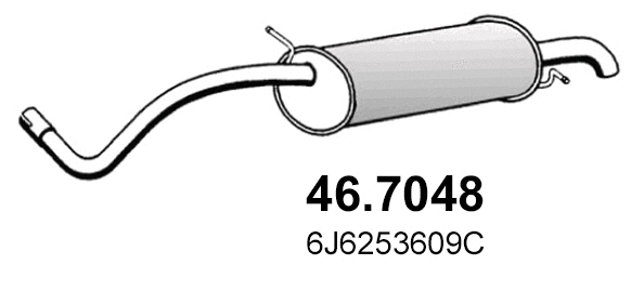 46.7048 ASSO Глушитель выхлопных газов конечный (фото 1)