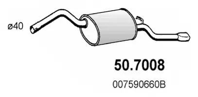 50.7008 ASSO Глушитель выхлопных газов конечный (фото 1)