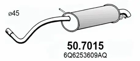 50.7015 ASSO Глушитель выхлопных газов конечный (фото 1)