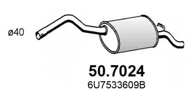 50.7024 ASSO Глушитель выхлопных газов конечный (фото 1)