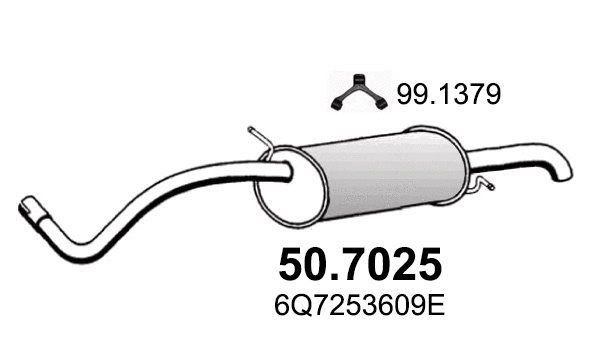 50.7025 ASSO Глушитель выхлопных газов конечный (фото 1)