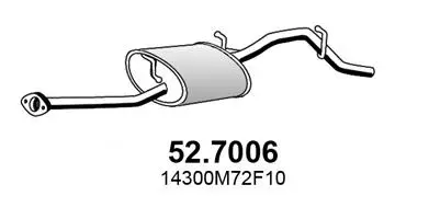 52.7006 ASSO Глушитель выхлопных газов конечный (фото 1)
