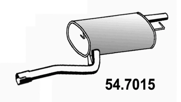 54.7015 ASSO Глушитель выхлопных газов конечный (фото 1)
