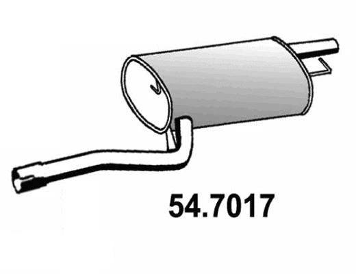 54.7017 ASSO Глушитель выхлопных газов конечный (фото 1)