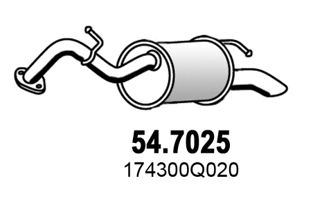 54.7025 ASSO Глушитель выхлопных газов конечный (фото 1)