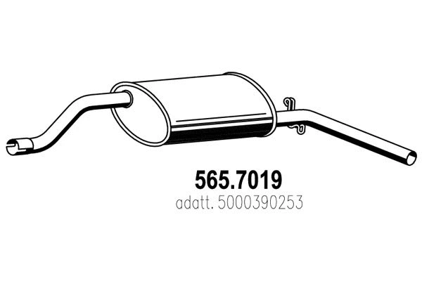 565.7019 ASSO Глушитель выхлопных газов конечный (фото 1)