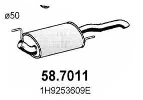 58.7011 ASSO Глушитель выхлопных газов конечный (фото 1)