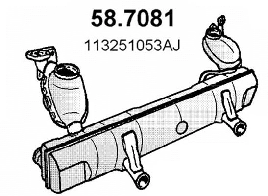 58.7081 ASSO Глушитель выхлопных газов конечный (фото 1)