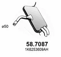 58.7087 ASSO Глушитель выхлопных газов конечный (фото 1)