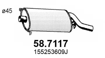 58.7117 ASSO Глушитель выхлопных газов конечный (фото 1)