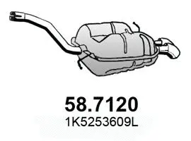 58.7120 ASSO Глушитель выхлопных газов конечный (фото 1)