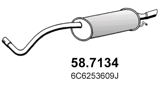 58.7134 ASSO Глушитель выхлопных газов конечный (фото 1)
