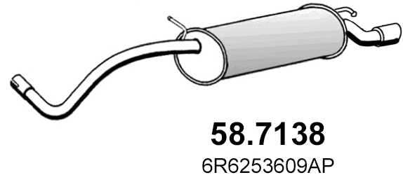 58.7138 ASSO Глушитель выхлопных газов конечный (фото 1)