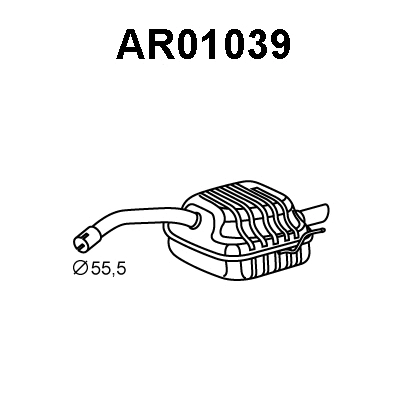 AR01039 VENEPORTE Глушитель выхлопных газов конечный (фото 1)