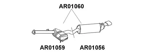 AR01060 VENEPORTE Глушитель выхлопных газов конечный (фото 1)