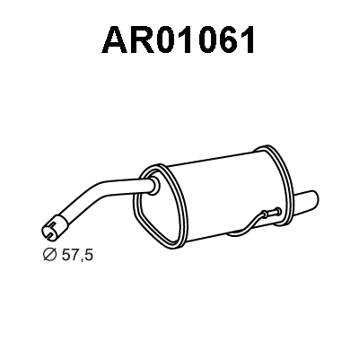 AR01061 VENEPORTE Глушитель выхлопных газов конечный (фото 1)