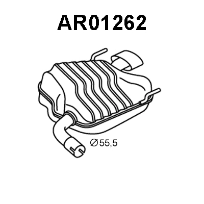 AR01262 VENEPORTE Глушитель выхлопных газов конечный (фото 1)