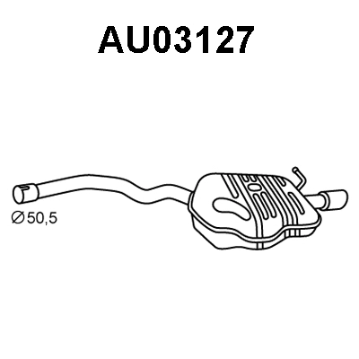 AU03127 VENEPORTE Глушитель выхлопных газов конечный (фото 1)