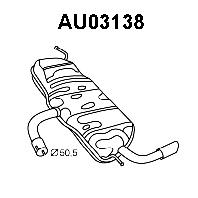 AU03138 VENEPORTE Глушитель выхлопных газов конечный (фото 1)