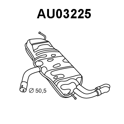 AU03225 VENEPORTE Глушитель выхлопных газов конечный (фото 1)