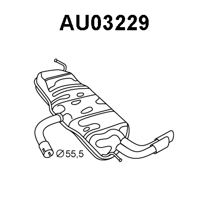 AU03229 VENEPORTE Глушитель выхлопных газов конечный (фото 1)