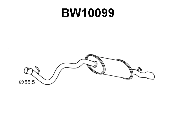 BW10099 VENEPORTE Глушитель выхлопных газов конечный (фото 1)