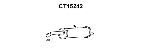 CT15242 VENEPORTE Глушитель выхлопных газов конечный (фото 1)