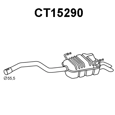 CT15290 VENEPORTE Глушитель выхлопных газов конечный (фото 1)