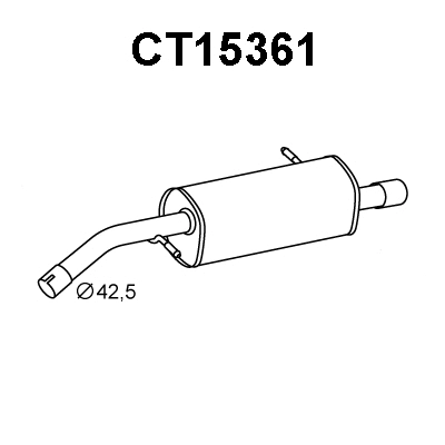 CT15361 VENEPORTE Глушитель выхлопных газов конечный (фото 1)