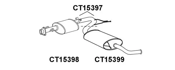 CT15397 VENEPORTE Глушитель выхлопных газов конечный (фото 1)