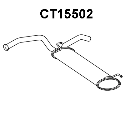 CT15502 VENEPORTE Глушитель выхлопных газов конечный (фото 1)