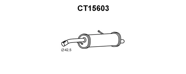 CT15603 VENEPORTE Глушитель выхлопных газов конечный (фото 1)