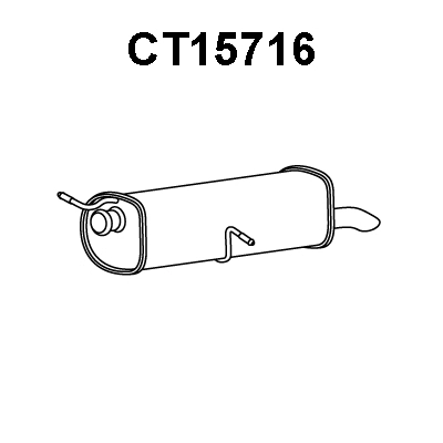 CT15716 VENEPORTE Глушитель выхлопных газов конечный (фото 1)