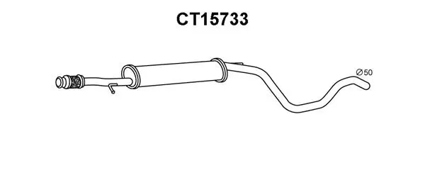 CT15733 VENEPORTE Глушитель выхлопных газов конечный (фото 1)