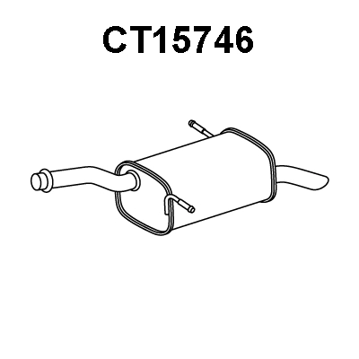 CT15746 VENEPORTE Глушитель выхлопных газов конечный (фото 1)