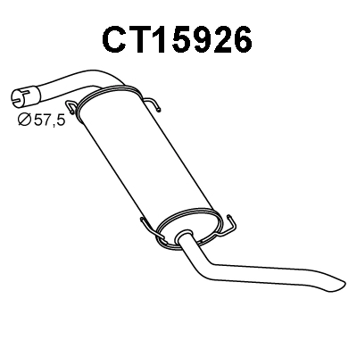 CT15926 VENEPORTE Глушитель выхлопных газов конечный (фото 1)