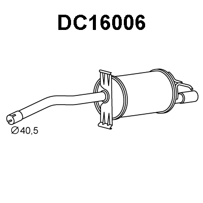 DC16006 VENEPORTE Глушитель выхлопных газов конечный (фото 1)