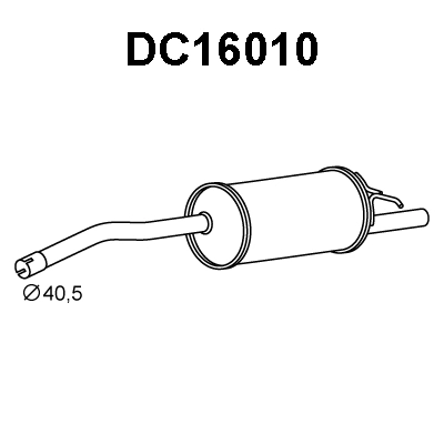 DC16010 VENEPORTE Глушитель выхлопных газов конечный (фото 1)