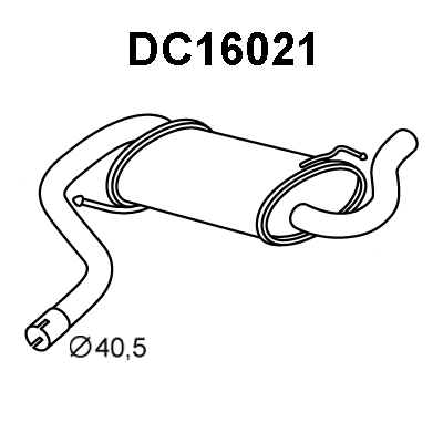 DC16021 VENEPORTE Глушитель выхлопных газов конечный (фото 1)