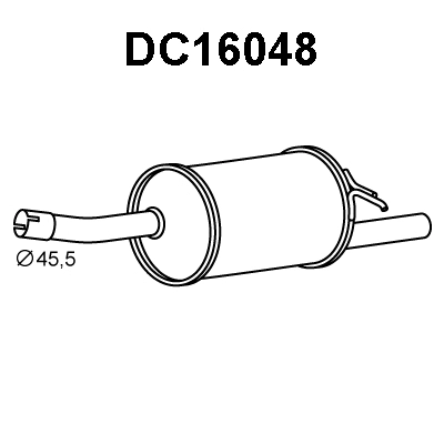 DC16048 VENEPORTE Глушитель выхлопных газов конечный (фото 1)